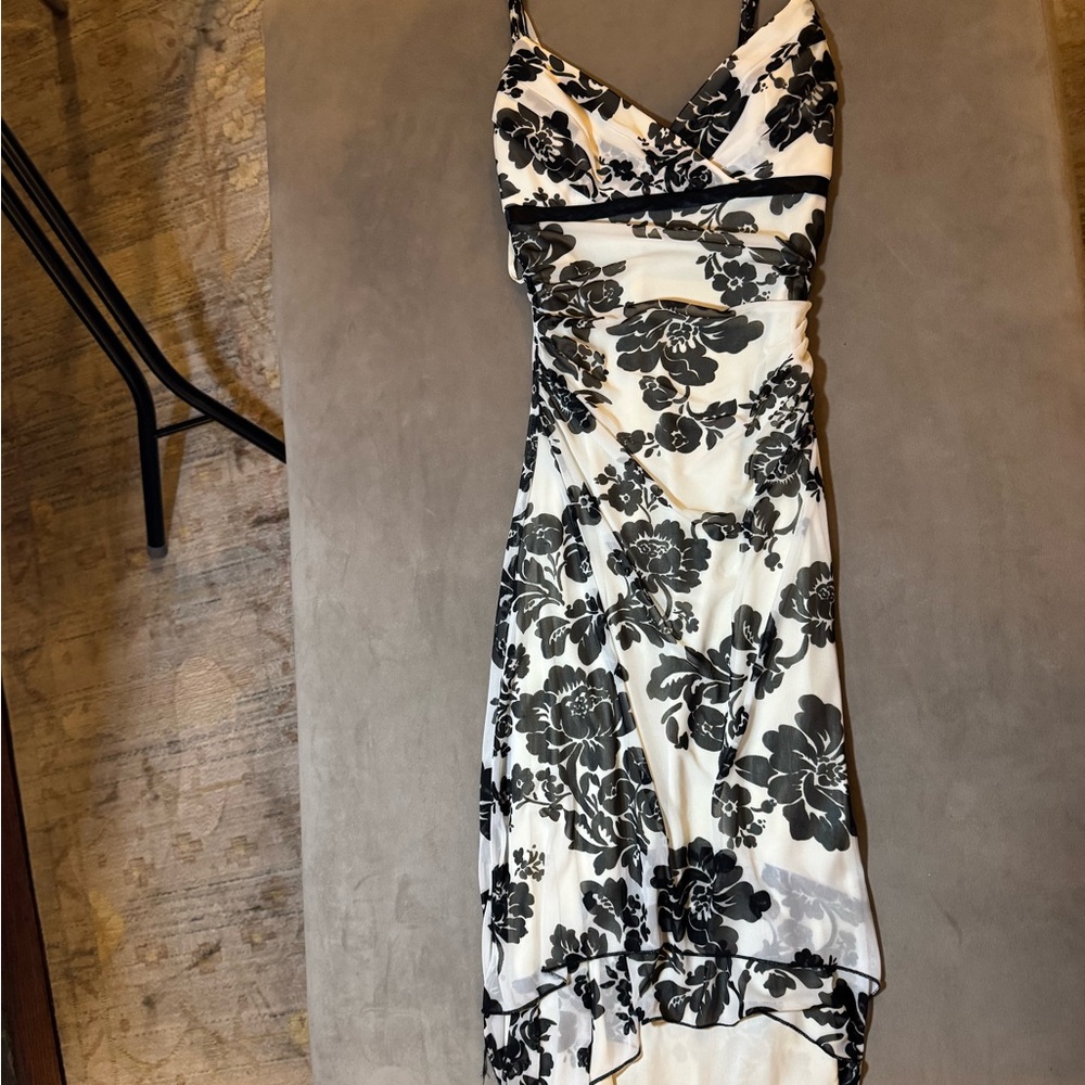 Floral Black and White Dress Ruby Rox